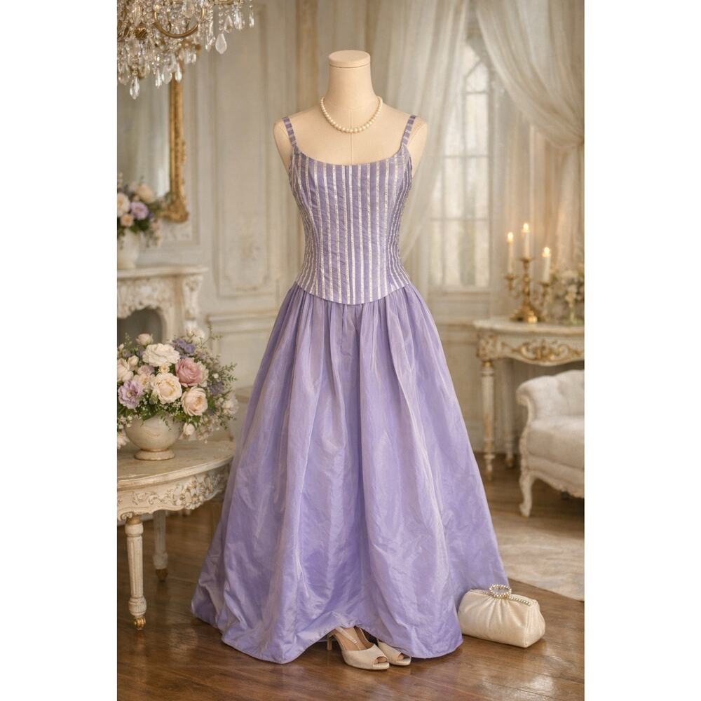 Jessica McClintock Lavender Prom Gown 5/6 USA 90s Bridgerton Formal